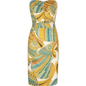 BANANA REPUBLIC TRINA TURK COLLECTION "BLUE PISCES" STRAPLESS DRESS 2